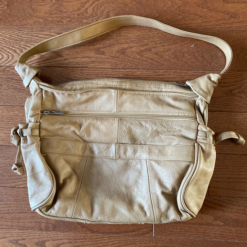 New Tan leather shoulder bag